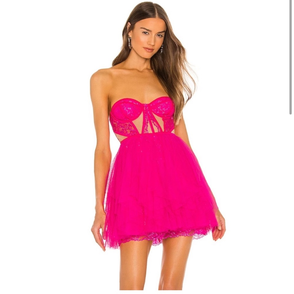 For love and lemons x revolve pink tule dress